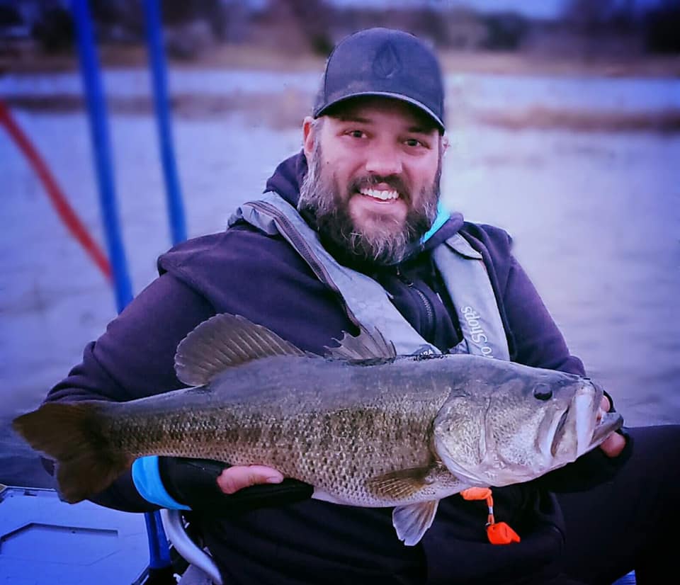 Ryan holding a 7 pound largemouth bass